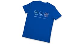 Zoom T-Shirt Icon Blue