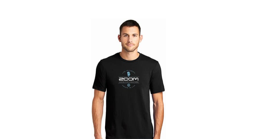 Zoom T-Shirt Live to Create Black Size XL