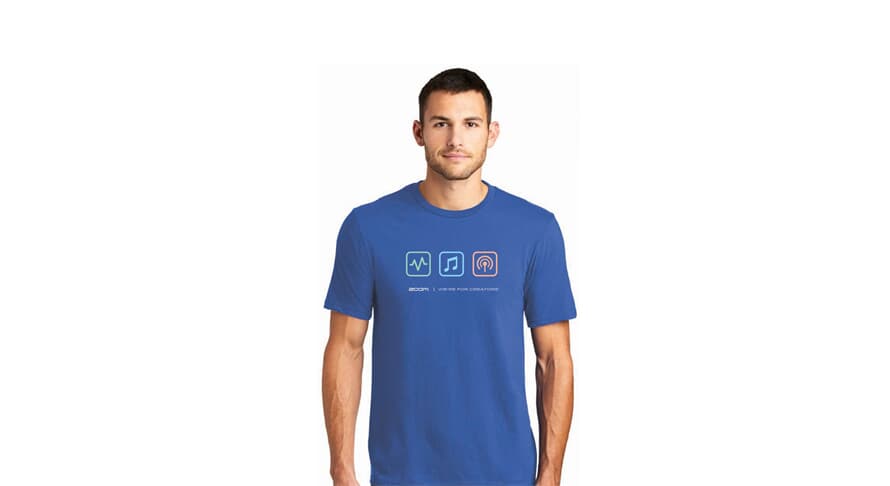 Zoom T-Shirt Icon Blue Size M